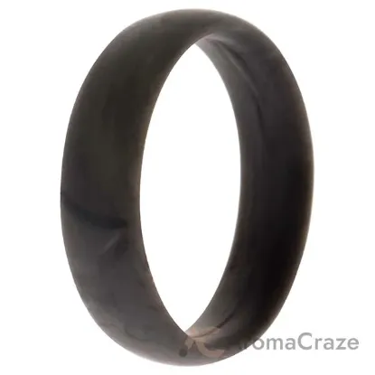 Picture of Silicone Wedding 6mm Smooth Single Ring - Grey-Marble by ROQ for Women - 10 mm Ring