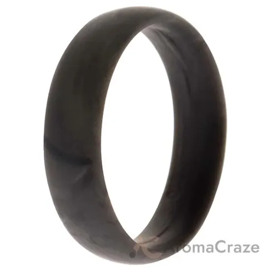 Picture of Silicone Wedding 6mm Smooth Single Ring - Grey-Marble by ROQ for Women - 10 mm Ring