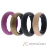 Picture of Silicone Wedding BR Solid Ring Set - Argaman by ROQ for Women - 4 x 4 mm Ring