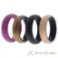 Picture of Silicone Wedding BR Solid Ring Set - Argaman by ROQ for Women - 4 x 4 mm Ring
