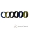 Picture of Silicone Wedding BR Middle Line Ring Set - Basic-Olive by ROQ for Men - 6 x 7 mm Ring