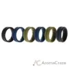 Picture of Silicone Wedding BR Middle Line Ring Set - Basic-Olive by ROQ for Men - 6 x 8 mm Ring
