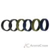 Picture of Silicone Wedding BR Middle Line Ring Set - Basic-Olive by ROQ for Men - 6 x 13 mm Ring