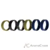 Picture of Silicone Wedding BR Middle Line Ring Set - Basic-Olive by ROQ for Men - 6 x 14 mm Ring