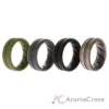Picture of Silicone Wedding BR Middle Line Ring Set - Basic-Green by ROQ for Men - 4 x 7 mm Ring