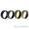 Picture of Silicone Wedding BR Middle Line Ring Set - Basic-Green by ROQ for Men - 4 x 8 mm Ring