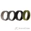 Picture of Silicone Wedding BR Middle Line Ring Set - Basic-Green by ROQ for Men - 4 x 9 mm Ring