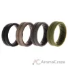 Picture of Silicone Wedding BR Middle Line Ring Set - Basic-Green by ROQ for Men - 4 x 10 mm Ring