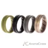 Picture of Silicone Wedding BR Middle Line Ring Set - Basic-Green by ROQ for Men - 4 x 11 mm Ring