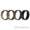 Picture of Silicone Wedding BR Middle Line Ring Set - Basic-Green by ROQ for Men - 4 x 12 mm Ring