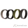 Picture of Silicone Wedding BR Middle Line Ring Set - Basic-Green by ROQ for Men - 4 x 13 mm Ring