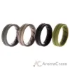 Picture of Silicone Wedding BR Middle Line Ring Set - Basic-Green by ROQ for Men - 4 x 15 mm Ring