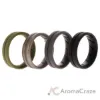 Picture of Silicone Wedding BR Middle Line Ring Set - Basic-Green by ROQ for Men - 4 x 16 mm Ring
