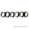 Picture of Silicone Wedding BR 8mm Edge Ring Set - Black by ROQ for Men - 6 x 7 mm Ring