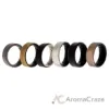 Picture of Silicone Wedding BR 8mm Edge Ring Set - Black by ROQ for Men - 6 x 8 mm Ring