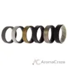 Picture of Silicone Wedding BR 8mm Edge Ring Set - Black by ROQ for Men - 6 x 12 mm Ring