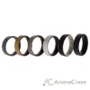 Picture of Silicone Wedding BR 8mm Edge Ring Set - Black by ROQ for Men - 6 x 15 mm Ring