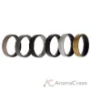 Picture of Silicone Wedding BR 8mm Edge Ring Set - Black by ROQ for Men - 6 x 16 mm Ring
