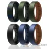 Picture of Silicone Wedding BR 8mm Edge Ring Set - Brown by ROQ for Men - 6 x 9 mm Ring