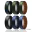 Picture of Silicone Wedding BR 8mm Edge Ring Set - Brown by ROQ for Men - 6 x 9 mm Ring