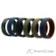 Picture of Silicone Wedding BR 8mm Edge Ring Set - Brown by ROQ for Men - 6 x 12 mm Ring