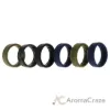 Picture of Silicone Wedding BR 8mm Ring Set - Basic-Olive by ROQ for Men - 6 x 9 mm Ring