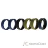 Picture of Silicone Wedding BR 8mm Ring Set - Basic-Olive by ROQ for Men - 6 x 10 mm Ring