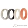 Picture of Silicone Wedding BR Solid Ring Set - Silver by ROQ for Women - 4 x 7 mm Ring