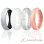 Picture of Silicone Wedding BR Solid Ring Set - Silver by ROQ for Women - 4 x 10 mm Ring