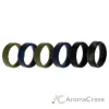 Picture of Silicone Wedding BR 8mm Ring Set - Basic-Olive by ROQ for Men - 6 x 11 mm Ring