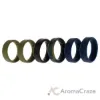 Picture of Silicone Wedding BR 8mm Ring Set - Basic-Olive by ROQ for Men - 6 x 12 mm Ring