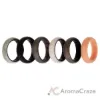 Picture of Silicone Wedding BR Solid Ring Set - Marble by ROQ for Women - 6 x 5 mm Ring