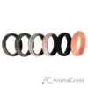Picture of Silicone Wedding BR Solid Ring Set - Marble by ROQ for Women - 6 x 6 mm Ring