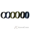 Picture of Silicone Wedding BR 8mm Ring Set - Basic-Olive by ROQ for Men - 6 x 14 mm Ring