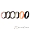 Picture of Silicone Wedding BR Solid Ring Set - Marble by ROQ for Women - 6 x 10 mm Ring