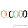 Picture of Silicone Wedding BR Solid Ring Set - Aque by ROQ for Women - 6 x 11 mm Ring