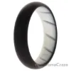 Picture of Silicone Wedding BR Solid Ring - White-Black by ROQ for Women - 8 mm Ring