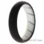Picture of Silicone Wedding BR Solid Ring - White-Black by ROQ for Women - 8 mm Ring