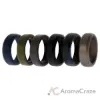 Picture of Silicone Wedding 6mm Brush 2Layer Ring Set - Camo by ROQ for Men - 6 x 7 mm Ring