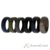 Picture of Silicone Wedding 6mm Brush 2Layer Ring Set - Camo by ROQ for Men - 6 x 7 mm Ring