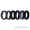 Picture of Silicone Wedding 6mm Brush 2Layer Ring Set - Camo by ROQ for Men - 6 x 12 mm Ring