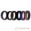 Picture of Silicone Wedding 6mm Brush 2Layer Solid Ring Set by ROQ for Men - 6 x 9 mm Ring