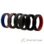 Picture of Silicone Wedding 6mm Brush 2Layer Solid Ring Set by ROQ for Men - 6 x 12 mm Ring