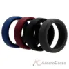 Picture of Silicone Wedding 6mm Brush 2Layer Ring Set - Bordo by ROQ for Men - 4 x 7 mm Ring