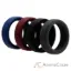 Picture of Silicone Wedding 6mm Brush 2Layer Ring Set - Bordo by ROQ for Men - 4 x 7 mm Ring