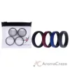 Picture of Silicone Wedding 6mm Brush 2Layer Ring Set - Bordo by ROQ for Men - 4 x 12 mm Ring