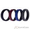 Picture of Silicone Wedding 6mm Brush 2Layer Ring Set - Bordo by ROQ for Men - 4 x 12 mm Ring