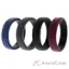 Picture of Silicone Wedding 6mm Brush 2Layer Ring Set - Bordo by ROQ for Men - 4 x 14 mm Ring