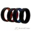 Picture of Silicone Wedding 6mm Brush 2Layer Ring Set - MultiColor by ROQ for Men - 4 x 7 mm Ring