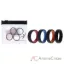 Picture of Silicone Wedding 6mm Brush 2Layer Ring Set - MultiColor by ROQ for Men - 4 x 8 mm Ring